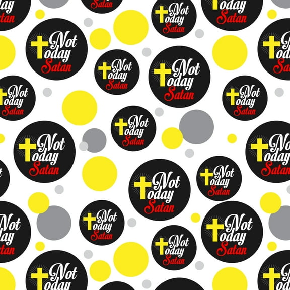 Not Today Satan Cross Christian Religious Premium Gift Wrap Wrapping Paper Roll