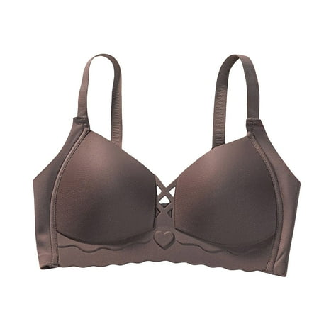VMESZQFG Bras for Women No Underwire Bras for Women Womens Seamless Bra No Underwire Comfort Push Up Bras Wireless Bralette Full Coverage Sport Everyday Bra Brown