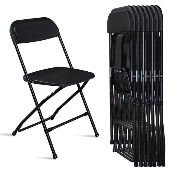 Gundir 6pcs Elegant Foldable Iron & PVC Chairs for Convention & Exhibition Gray