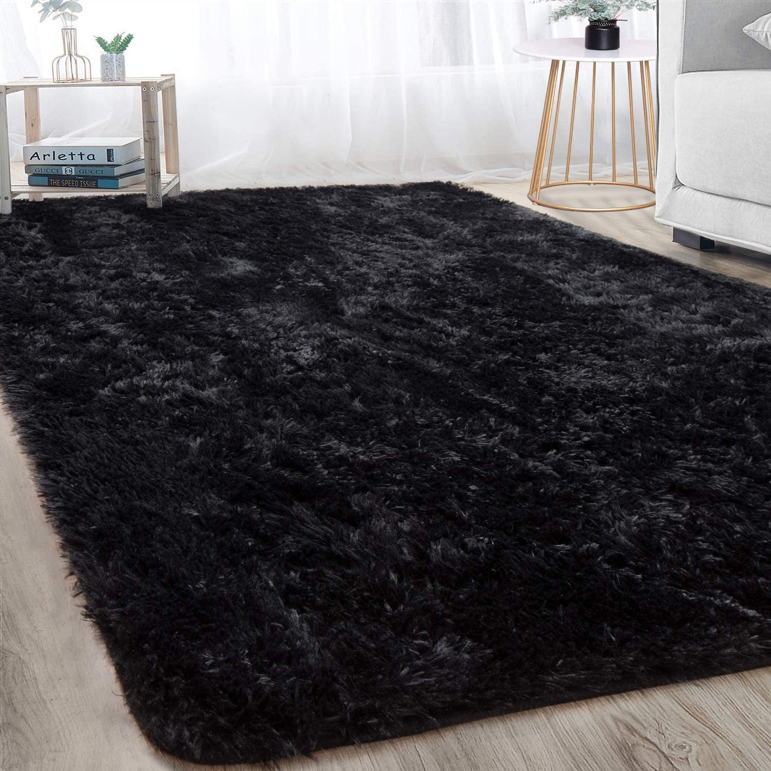 Details about   Fluffy Faux Fur Rug Large Small Area Rugs Comfy Shaggy Bedroom Carpets Floor Mat 