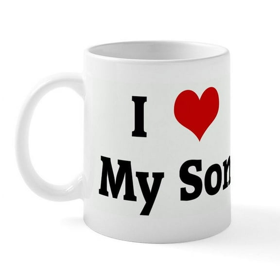 CafePress - I Love My Son Mug - 11 oz Ceramic Mug - Novelty Coffee Tea Cup