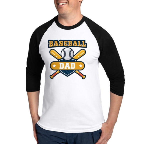 CafePress - Baseball Dad Baseball Jersey - Cotton Baseball Jersey, 3/4 Raglan Sleeve Shirt