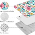 thumbnail image 5 of Pioneer Flower Floral Print Pattern Bathroom Rugs Sets 3 Piece,Toilet Cover Set,Absorbent Non Slip Bathroom Mats Sets with U-Shaped Contour Rug Toilet Rug Set, 5 of 5