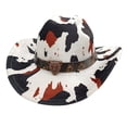 thumbnail image 4 of Valora Classic Western Cowboy Hat For Outdoor Activities Sun Style With Wide Brim And Classic Cresting Band Lightweight Unisex Everyday Wear Brown, 4 of 4