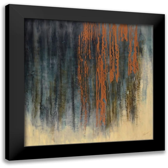 Shanti, Shima 12x12 Black Modern Framed Museum Art Print Titled - Through the Gilded Veil
