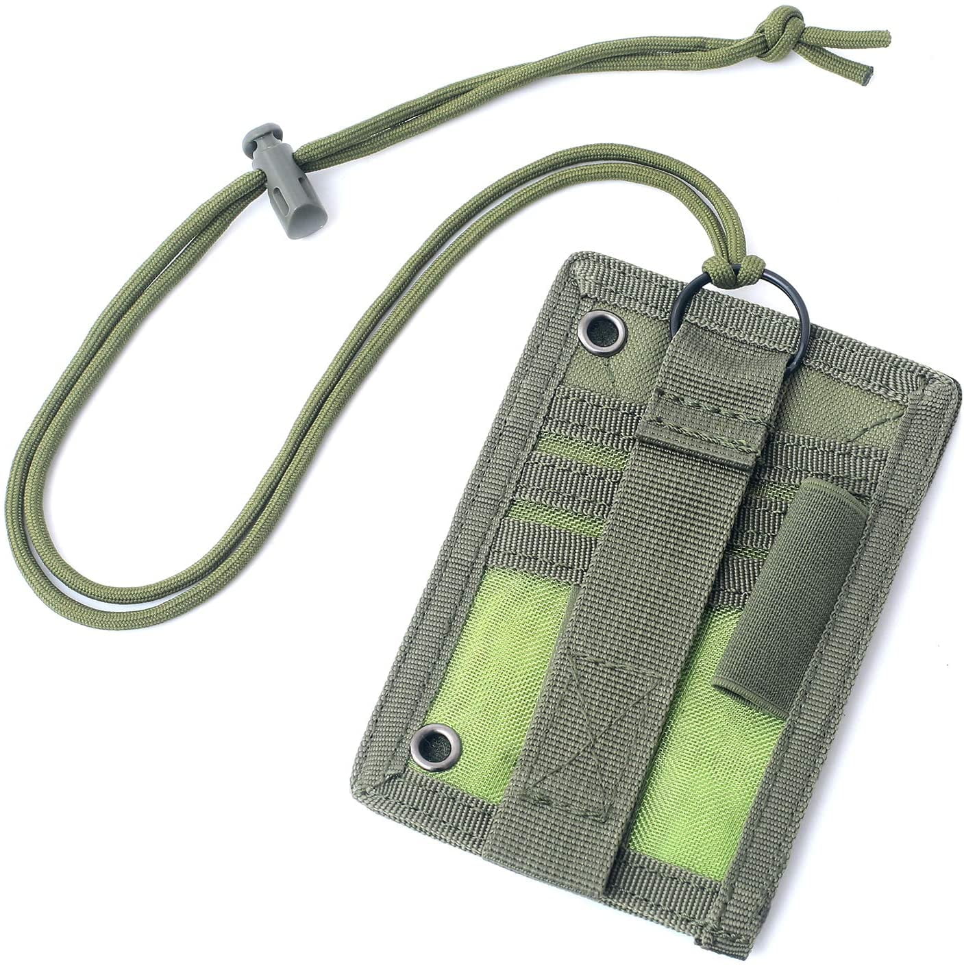 OneTigris Tactical ID Holder with Key Ring  Heavyduty Lanyard Card Holder  & EDC Wallet