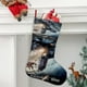 thumbnail image 2 of Pacific Rim Tema: Calcetines de Navidad, fino lino blanco para colgar en escaleras y chimenea, decoración navideña para el hogar, regalo de Navidad. 54cm × 38cm, 2 of 5