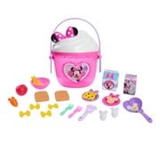 Just Play Disney Junior Minnie Mouse Fab Food Bucket, 25-pieces Pretend Play Food, Kids Toys for Ages 3 up