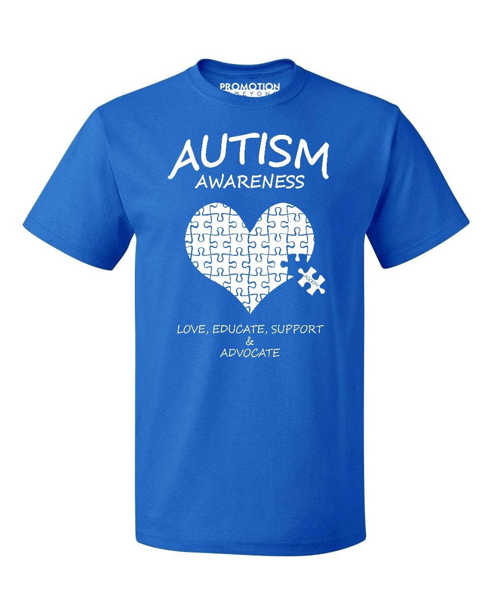 White Puzzle Piece Hoodies Love Support Autism Awareness Sweatshirts 