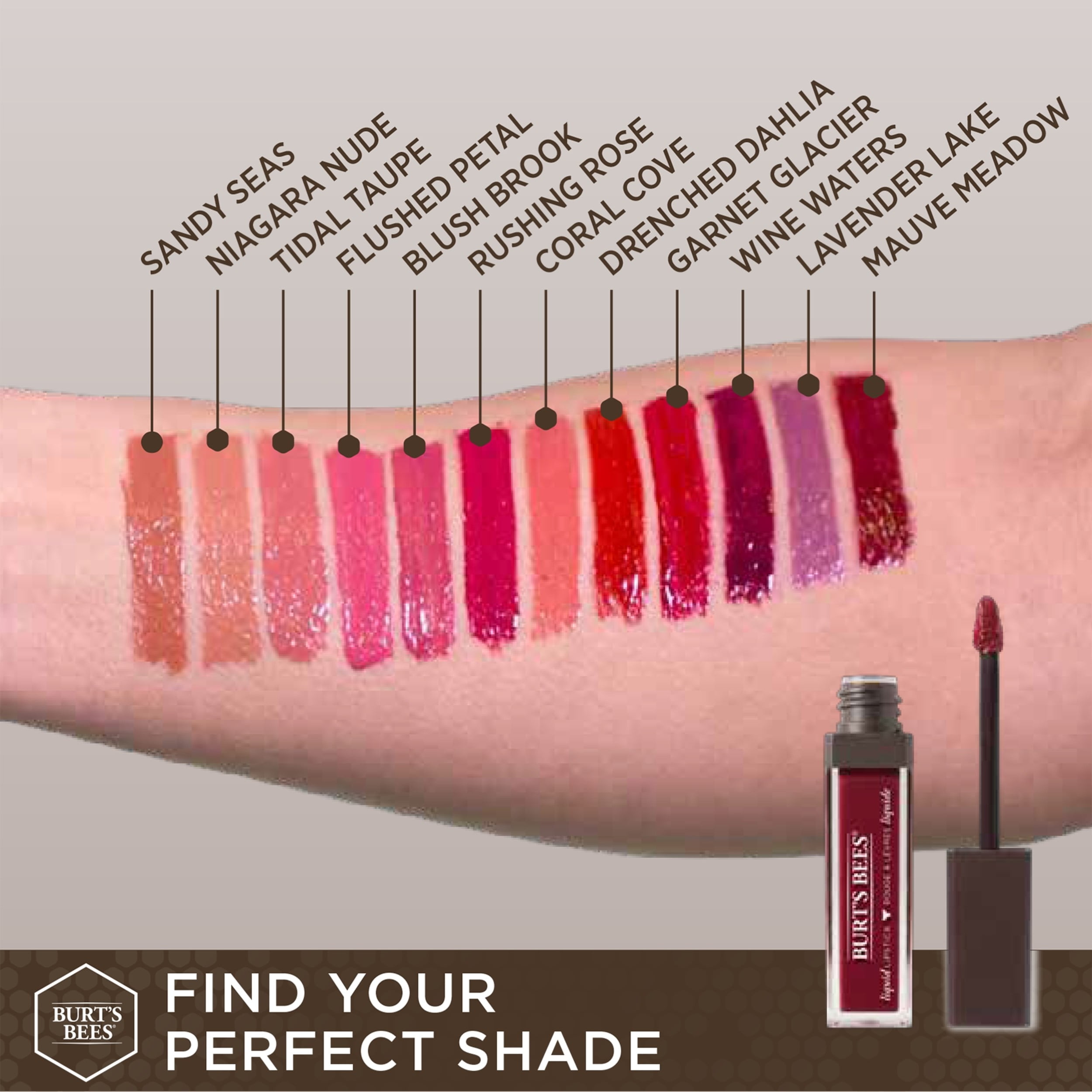 Burts Bees 100% Natural Moisturizing Liquid Lipstick, Coral Cove  1 Tube