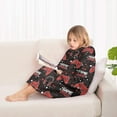 thumbnail image 4 of Red Controllers Games Icons Black Pattern Blanket Hoodies for Kids 6-13YR Oversize Wearable Blanket Hoodies for Boys Girls Teens, 4 of 7
