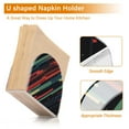 thumbnail image 5 of Yayeee Napkin Holder for Table Set of 2 Kitchen Paper Tissue Organization, Red Abstract Lines, 5 of 8