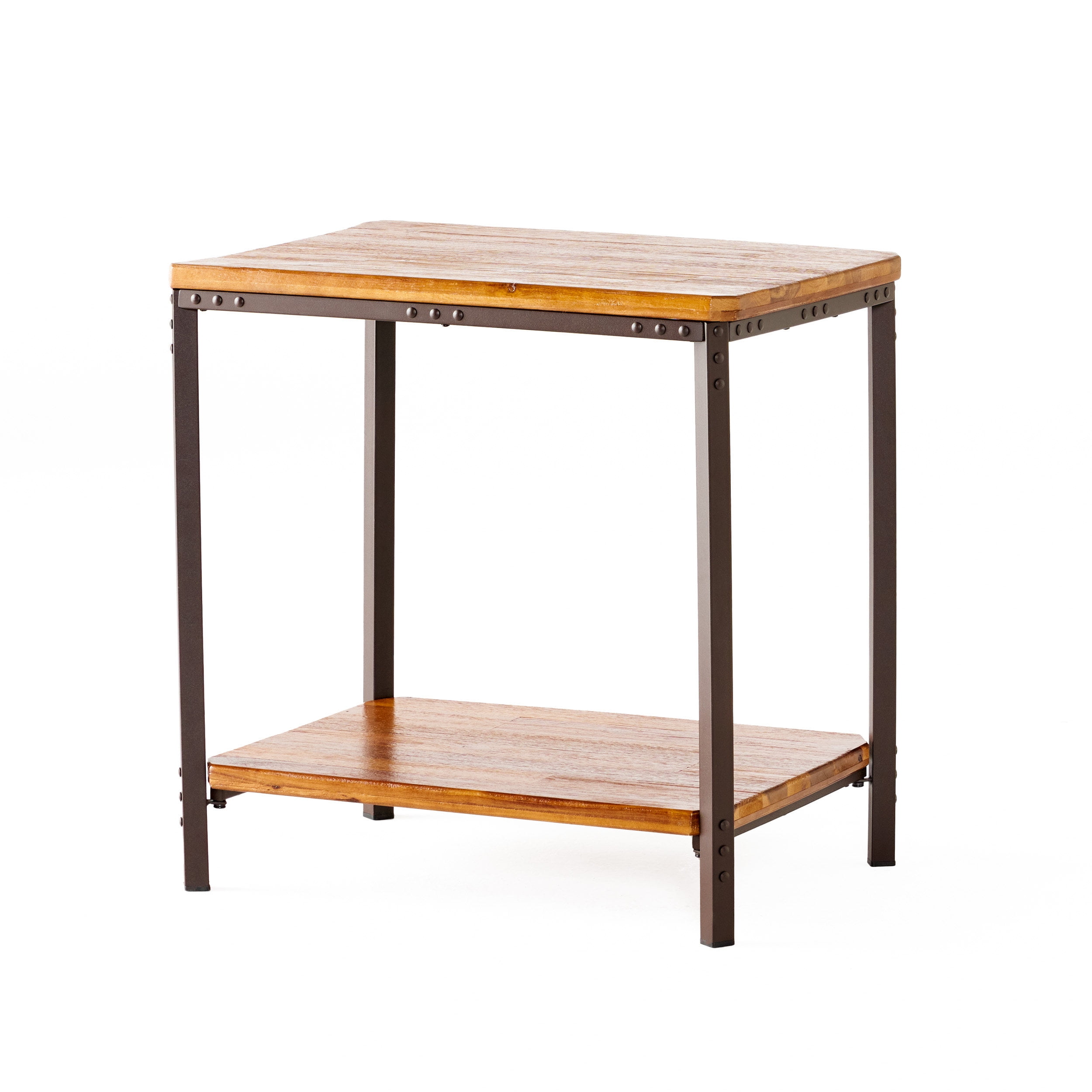 Jonathan Wood Rustic Metal End Table