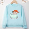 thumbnail image 1 of Sudadera con capucha de manga larga y cuello redondo para niños y niñas, ropa navideña con dibujos animados de Papá Noel, color rojo, para festivales, hogar y Navidad, 1 of 5