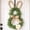 Beige A, variant on Easter Bunny-Themed Artificial Flower Wreath, 19 in Spring Floral Bunny Shaped Door Wreath Collocation Bow & Flower and Ears for Front Door, Porch Holiday Home Decoration