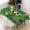 White, variant on Rectangular Tablecloth 60x84 Inch – Waterproof Polyester Printed Table Cover, Wrinkle Resistant, Washable for Kitchen & Dining, Tropical Jungle Theme