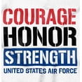 thumbnail image 2 of US Air Force Courage Honor Strength Zip Up Hoodie Men's Women's Brisco Brands L, 2 of 6