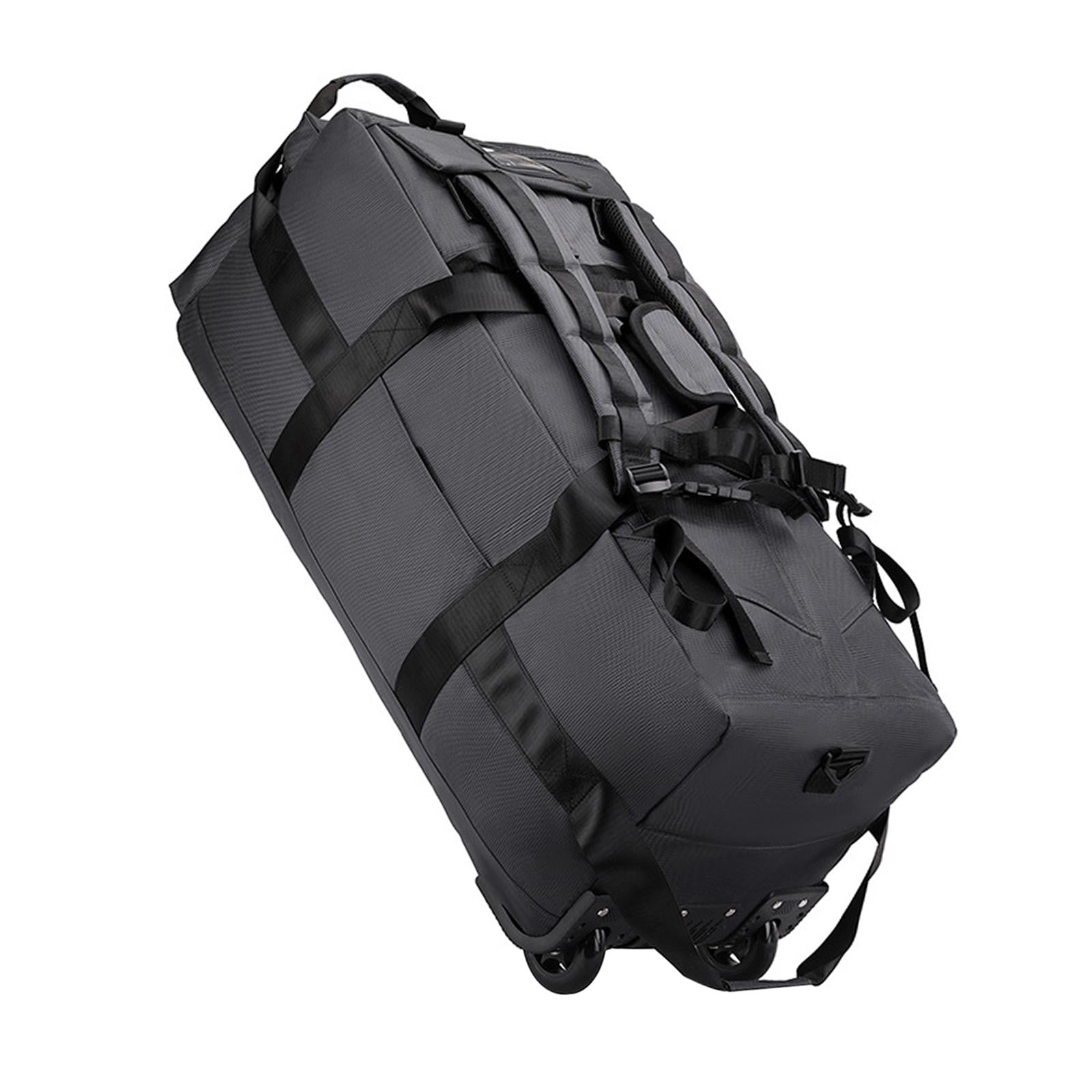 LeeQinersw Duffel Bag with Wheels Backpack for Business Trip Camping Storage Bag Sports Gray
