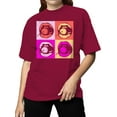 thumbnail image 2 of Pop Art Cherry Lips Graphic Women's T-shirt, 2 of 3