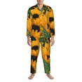 thumbnail image 4 of Bingfone Men'S Pajama Set 2 Piece Loungewear Pjs, Long Sleeve With Pajama Pants-Sunflowers 7, 4 of 9