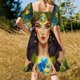 thumbnail image 3 of El mundo. Tarot. Gaia. Vestido de manga corta Vestidos de mujer vestidos de fiesta mujer Vestido de noche, 3 of 6