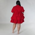 thumbnail image 4 of AURA Women Plus Size Shirt Dress Button Casual Summer Midi Dress Loose Fit Office Vacation Dress, 4 of 5