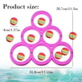thumbnail image 3 of Pink Swimming Pool Toys and G-a-mes,Floating Pool Throwing G-me Summer Swimming Pool/Beach T-oys Accessories with 12 Colorful Tossing Balls,12PCs, 3 of 8