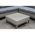 thumbnail image 4 of Outdoor Interiors Antique Stained Eucalyptus and Light Beige Wicker Contemporary Sectional Patio Furniture Set, 4 Piece, 4 of 5