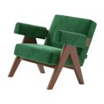 thumbnail image 4 of Silla Decorativa Silla Perezosa Muebles Sofá De Ocio Para Oficina Interior Sala De Estar Franela Verde, 4 of 8