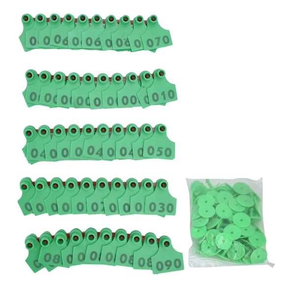 Number Ear Tag, Ear Tag TPU Bright Color For Farm For Poultry Farms Yellow,Green,Orange