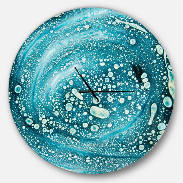 Designart'motif Précieux Bleu Fabuleux' Horloge Murale Moderne