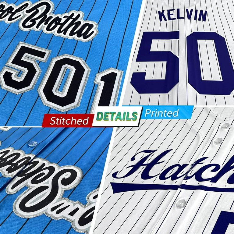  Custom Men Women Youth Baseball Jersey Pinstripe Hip Hop Shirts  Personalized Stitched Name Number : Clothing, Shoes & Jewelry