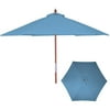 Mainstays Blue Summer 8' Wood Market Umbrella