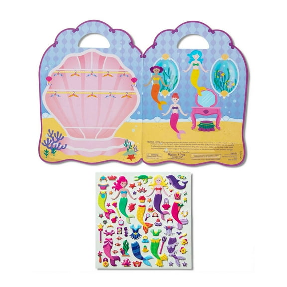 Melissa & Doug Puffy Sticker Activity Book: Mermaids