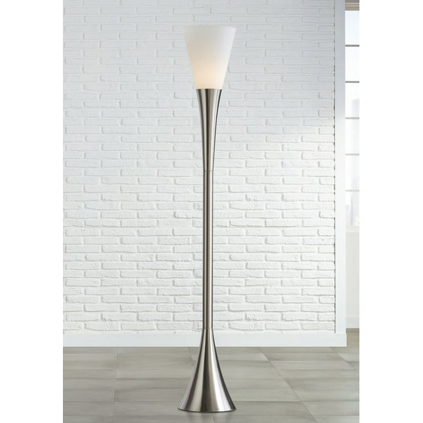 Modern Torchiere Floor Lamp 72 5, Black Torchiere Floor Lamp With Glass Shade