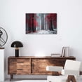 thumbnail image 4 of Red Leaves Winter Forest Canvas Wall Art, Snowy Red Tree Landscape Print, Moody Nature Artwork for Living Room Bedroom Office Decor, Ready to Hang, 4 of 6