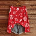 thumbnail image 5 of Christmas Sweaters for Women, Snowflake Crewneck Baggy Knit Pullover Tops Long Sleeve Womens Sweater On Sale (XL, Red), 5 of 5