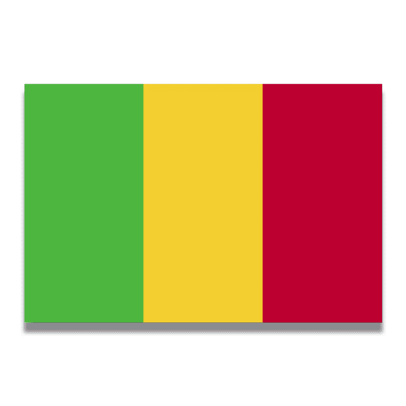 Magnet Me Up Mali Malian Flag Vinyl Automotive Magnet Decal, 4x6 Inches