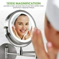 "OVENTE 6.8"" LED Wall Mount Makeup Mirror, Double Sided with 1X & 10X