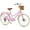Pink, variant on 20 Inch Girls Bike, Wanan Kids Bike for 6-15 Years with Rattan Basket, Lightweight Carbon Steel Frame, Kids Bicycles 7-Speed Cruiser