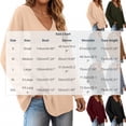 thumbnail image 4 of Tqcoqu Women's Ribbed V‑Neck Sweatshirt, Loose Long Sleeve Knit‑Like Pullover Casual Loungewear Top, 4 of 10