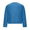 thumbnail image 5 of Breezora Women Sequin Cardigan Long Sleeve Open Front Sparkly Cropped Jacket Glitter Shiny Casual Thin Coat for Party Wear and Evening Outings M Size Sky Blue, 5 of 6