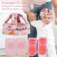 thumbnail image 4 of Cascos Para Bebes Antigolpes Seguridad Bebes + Rodilleras Rosa, 4 of 4