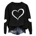 thumbnail image 4 of BLTIBY Valentine Sweatshirts for Women Love Heart Graphic Sweater Long Sleeve Round Neck Pullover Blouse Casual Fashion Valentines the Day Top Black 2 XL, 4 of 9