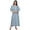 Blue, variant on Women Button Down Cotton Summer Maternity Kimono Sleeve Kaftan Dress