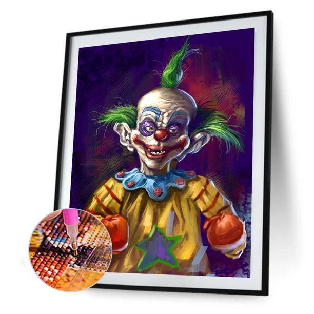 Cuadros Decorativos Full Square Drill Mosaico Poster 5D DIY Diamante Pintura Ugly Clown Kit Tmvgtek embutido en tela