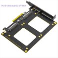 thumbnail image 2 of Adaptador Dual U.2 A PCIe 4.0 X8, Elevador de Tarjeta U.2 SFF-8639, Compatible con 2 SSD U.2, Compatible con Win8/10/11 Linux, 2 of 5