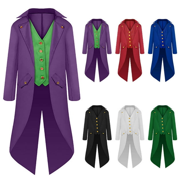 Penkiiy Pyjamas Assortis pour Famille Vêtements de Fête Parent-Enfant Vêtements Rétro pour Hommes Mi-Longs Punk Rétro Smoking Rouge Pyjamas de Noël TP