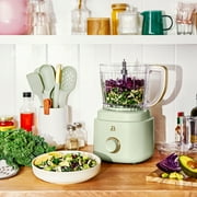 Beautiful 10-Cup Food Processor with Accessories, Sage Green by Drew Barrymore