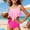 5c0417-Hot Pink, variant on Kids Swimsuits for Girls 11-12 Girl's 2 Piece Tankini Swimsuits Flowy Ruffle Flounce Floral Print Cute Bathing Suits